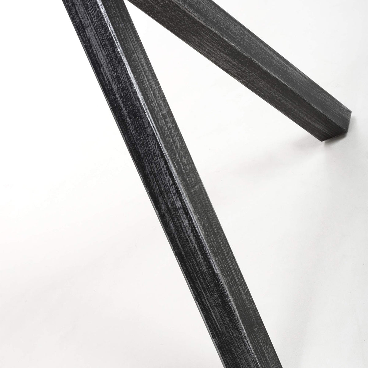 Wooden Bar Table Rectangular With Black Cross Frame Metal Legs - Brevik