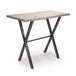 Wooden Bar Table Rectangular With Black Cross Frame Metal Legs - Brevik