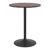 Wooden Bar Table Round 106cm High With Black Base - Carrow