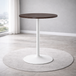 Wooden Bar Table Round 106cm High With White Base - Carrow