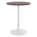 Wooden Bar Table Round 106cm High With White Base - Carrow