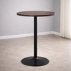 Wooden Bar Table Round 96cm High With Black Base - Carrow