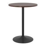 Wooden Bar Table Round 96cm High With Black Base - Carrow