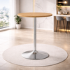 Wooden Bar Table Round 96cm High With Chrome Base - Carrow