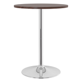 Wooden Bar Table Round 96cm High With Chrome Base - Carrow