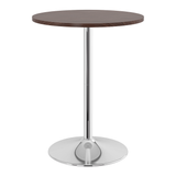 Wooden Bar Table Round 96cm High With Chrome Base - Carrow