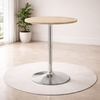 Wooden Bar Table Round 106cm High With Chrome Base - Carrow