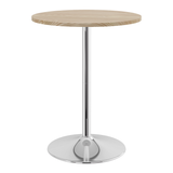 Wooden Bar Table Round 106cm High With Chrome Base - Carrow