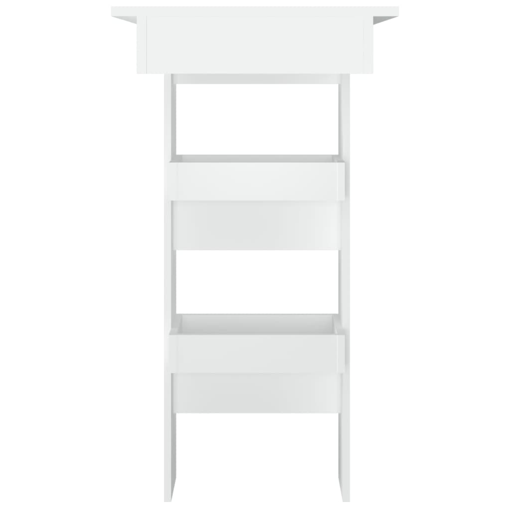 Wooden Bar Table Wall Hung With 2 Storage Compartments - Vantage Home