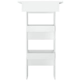 Wooden Bar Table Wall Hung With 2 Storage Compartments - Vantage Home