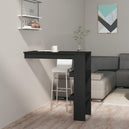 Wooden Bar Table Wall Hung With 2 Storage Compartments - Vantage Home
