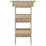 Wooden Bar Table Wall Hung With 2 Storage Compartments - Vantage Home