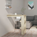 Wooden Bar Table Wall Hung With 2 Storage Compartments - Vantage Home