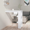 Wooden Bar Table Wall Hung With 2 Storage Compartments - Vantage Home