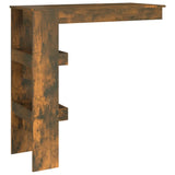 Wooden Bar Table Wall Hung With 2 Storage Compartments - Vantage Home