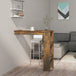 Wooden Bar Table Wall Hung With 2 Storage Compartments - Vantage Home
