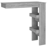 Wooden Bar Table Wall Hung With 2 Storage Compartments - Vantage Home