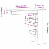 Wooden Bar Table Wall Hung With 2 Storage Compartments - Vantage Home