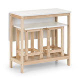 Wooden Bar Table With 2 Bar Stools - Bergen