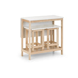 Wooden Bar Table With 2 Bar Stools - Bergen