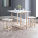 Wooden Bar Table With 2 Bar Stools - Bergen