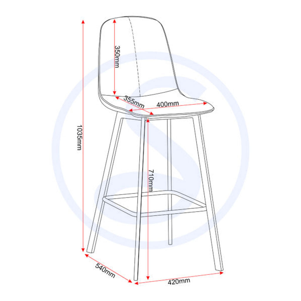 Wooden Bar Table With 2 Bar Stools - Quebec