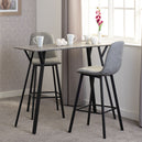 Wooden Bar Table With 2 Bar Stools - Quebec