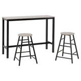 Wooden Bar Table With 2 Stools - Athens