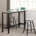 Wooden Bar Table With 2 Stools - Athens