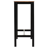 Wooden Bar Table With 2 Stools - Athens