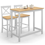 Wooden Bar Table With 2 Stools - Marlow