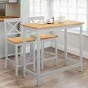 Wooden Bar Table With 2 Stools - Marlow