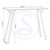 Wooden Bar Table With Metal Legs - Quebec