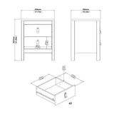 Wooden Bedroom Furniture Set With 2 Doors Wardrobe - Madrid
