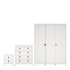 Wooden 3 Piece Bedroom Furniture Set With 3 Doors Wardrobe - Barcelona