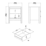 Wooden Bedroom Furniture Set With 3 Doors Wardrobe - Madrid