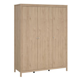 Wooden Bedroom Furniture Set With 3 Doors Wardrobe - Madrid