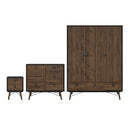 Wooden Bedroom Furniture Set With 3 Doors Wardrobe - Ry