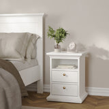 Wooden Bedroom Furniture Set 3 Piece With 2 Doors Wardrobe - Paris