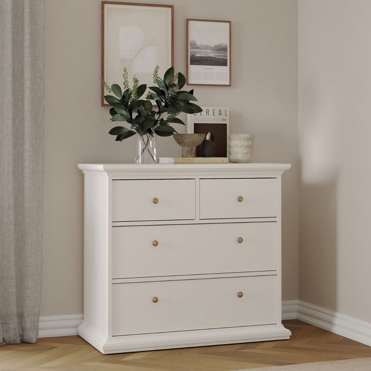 Wooden Bedroom Furniture Set 3 Piece With 2 Doors Wardrobe - Paris