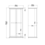 Wooden Bedroom Furniture Set 3 Piece With 2 Doors Wardrobe - Paris