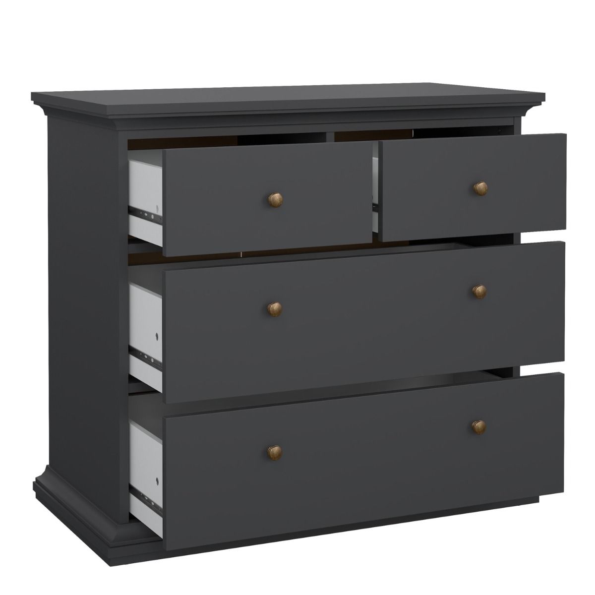 Wooden Bedroom Furniture Set 3 Piece With 2 Doors Wardrobe - Paris