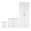 Wooden Bedroom Furniture Set 3 Piece With 2 Doors Wardrobe - Pepe
