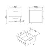 Wooden Bedroom Furniture Set 3 Piece With 2 Doors Wardrobe - Pepe