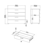 Wooden Bedroom Furniture Set 3 Piece With 2 Doors Wardrobe - Pepe