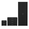 Wooden Bedroom Furniture Set 3 Piece With 2 Doors Wardrobe - Pepe
