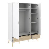 Wooden Bedroom Furniture Set 3 Piece With 3 Doors Wardrobe - Oslo