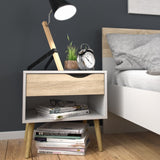 Wooden Bedroom Furniture Set 3 Piece With Bedside And 2 Doors Wardrobe - Oslo