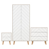 Wooden Bedroom Furniture Set 3 Piece - Dixie