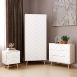 Wooden Bedroom Furniture Set 3 Piece - Dixie